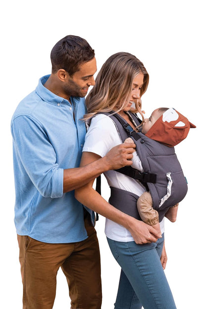 Cuddle up Carrier - Ergonomic Fox-Themed Face-In Front Carry and Back Carry with Removable Character Hood for Infants and Toddlers 12-40 Lbs