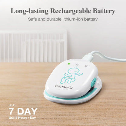 Pro Baby Movement Monitor with Arousal Vibration, Movement/Rollover/Overheating Alerts, Audible & App Notifications, Easy Clip-On Design, Smart Sleep Monitor