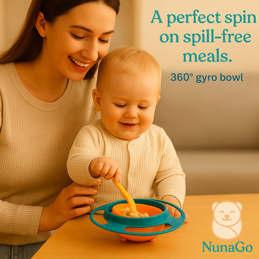Universal Gyro Bowl Children Rotary Balance Novelty Gyro 360 Rotate Spill Proof Feeding Dishes Baby Training Rotary Balance Toy