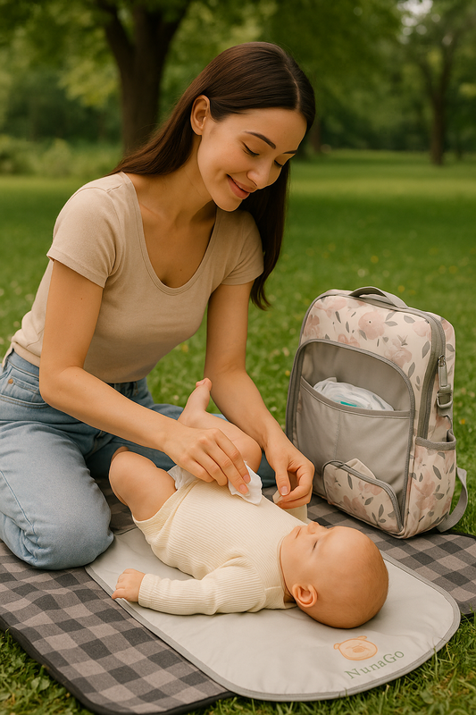 Baby Diapers Go Out Storage Bag Portable Changing Pad