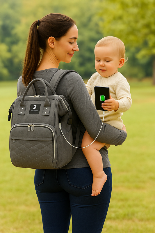 Diaper Backpack with USB Port